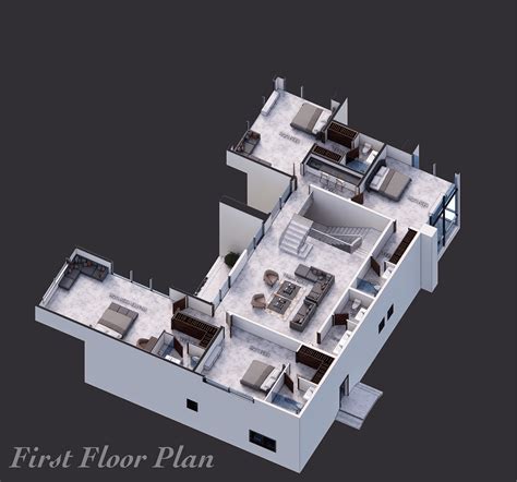 3D Plan Villa on Behance