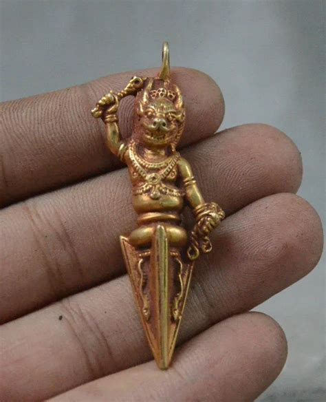 Tibet Bronze Gilt Gold Fudo Myo O Acalanatha Vajra Dorje Phurpa