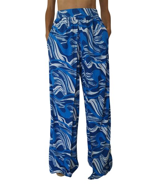 Beach Trousers Inagua Wide Pants Blue Rio De Sol