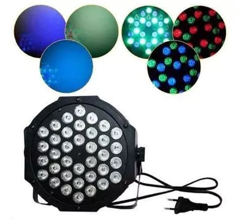 Canhão Luz Refletor Digital 36 Leds Rgb Strobo Dmx P Festa