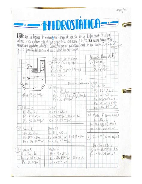 Solution Ejercicio De Hidrostatica Studypool