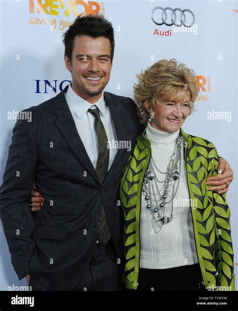 Actor Josh Duhamel and his mother Bonny Duhamel attend the Trevor Live ...