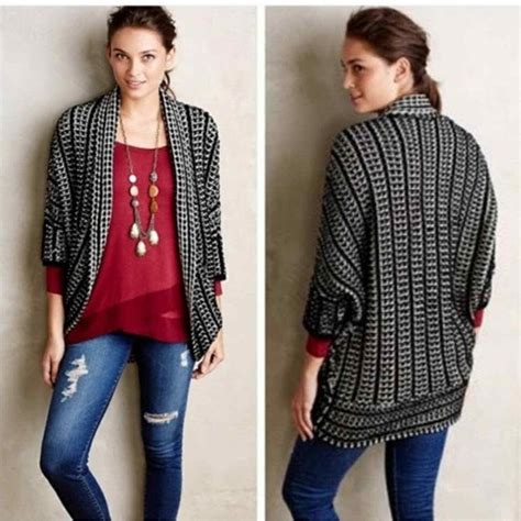 Anthropologie Moth Maija Wool Blend Cocoon Cardigan S Gem