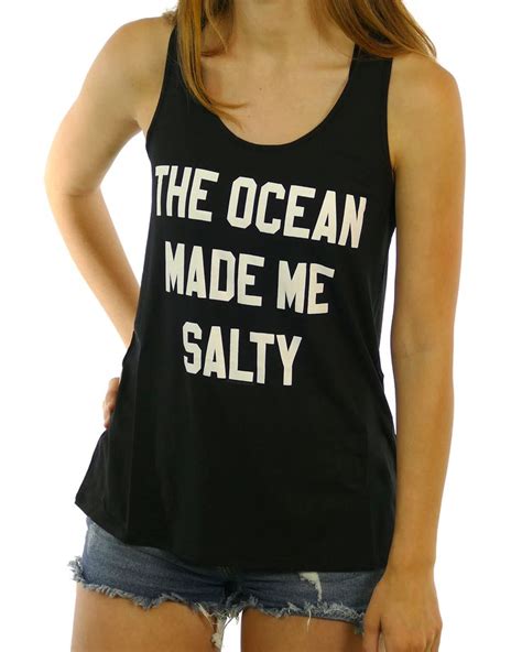 Shop Delfina The Ocean Made Me Salty Women S Tank Top Tank Tops Women