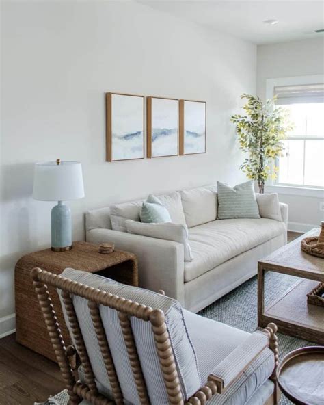 White Coastal Living Room Décor Ideas - Soul & Lane