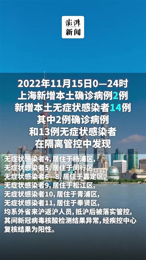 上海昨日新增本土确诊病例2例、本土无症状感染者14例 凤凰网视频 凤凰网