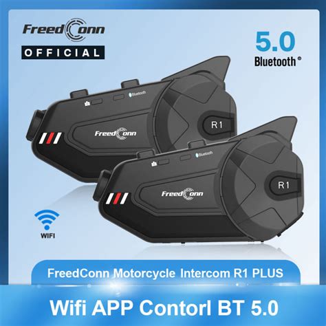 Freedconn R Plus Motorcycle Intercom Bluetooth Helmet Headset M