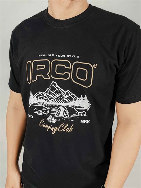 Jual Kaos Gunung Irco Warna Hitam Desain Terbaru Bahan Cotton Combed