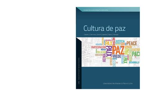 Cultura De Paz Que Es La Paz Cultura De Paz Uanl Colecci N