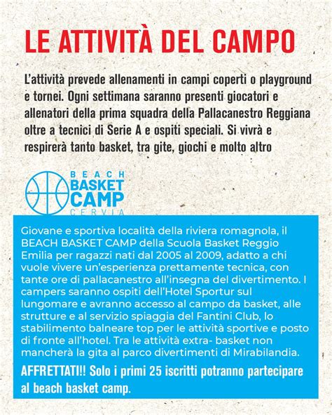 Pall Reggiana On Twitter Aperte Le Iscrizioni Ai Camp Estivi 2023 Di