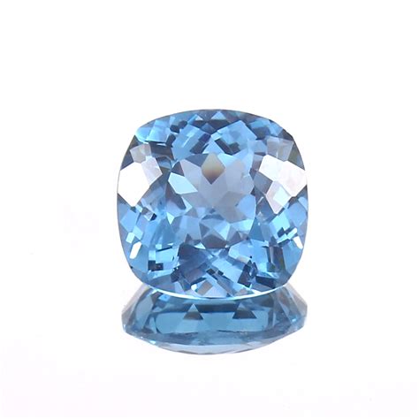 Aaa Natural Flawless Brazilian Blue Aquamarine Loose Cushion Gemstone