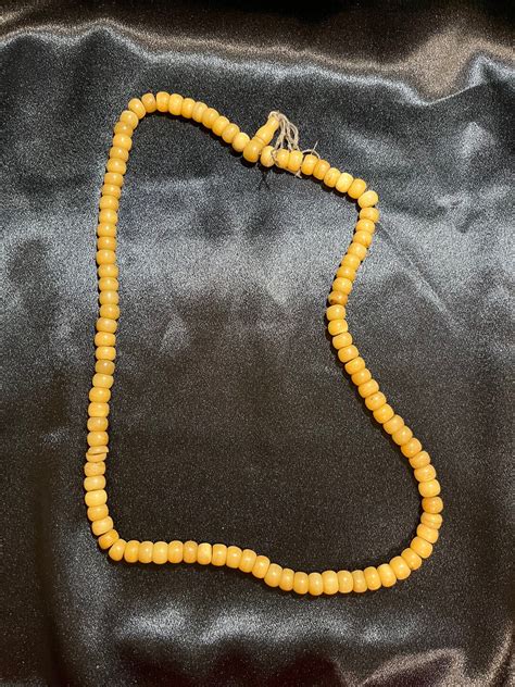 Antique Tibetan Yak Bones Mala Prayer Beads Necklace Buddhist Mala