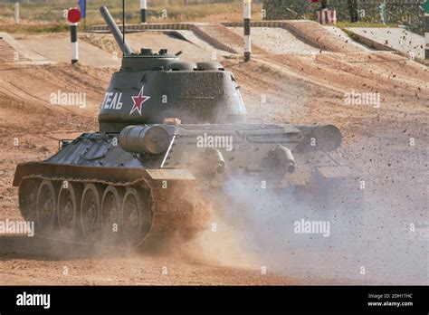 Kubinka Russia 23rd Aug 2020 Lumps Of Dirt From Under The Tracks Of