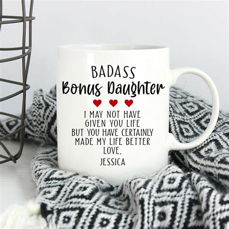 Personalized Bonus Daughter Mug Bonus Daughter Wedding T Etsy