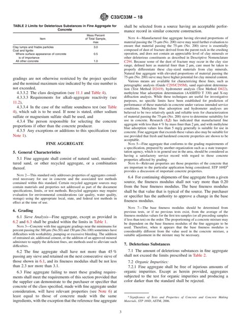 Astm C C M Standard Specification For Concrete Aggregates