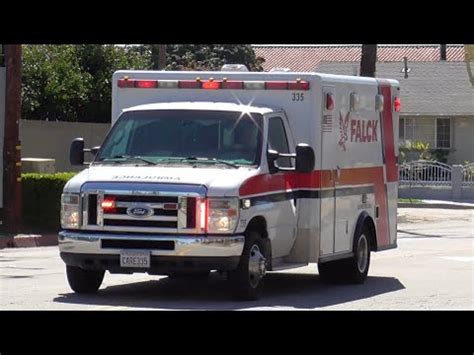 Falck Ambulance Transporting With LACoFD Squad 40 Responding YouTube