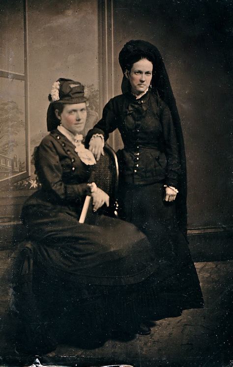 Tintype Of Two Women One Wearing Mourning Circa 1880 Flickr