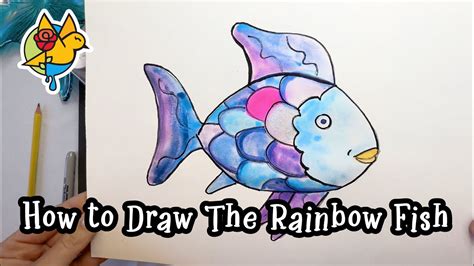 How To Draw The Rainbow Fish Rainbowfish Youtube