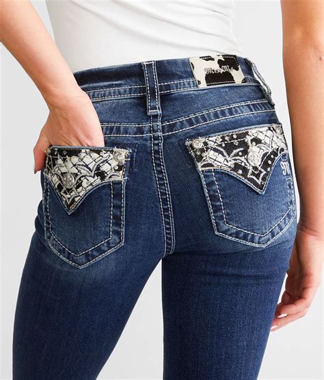 Miss Me Mid Rise Straight Stretch Jean Womens Jeans In K1129 Buckle