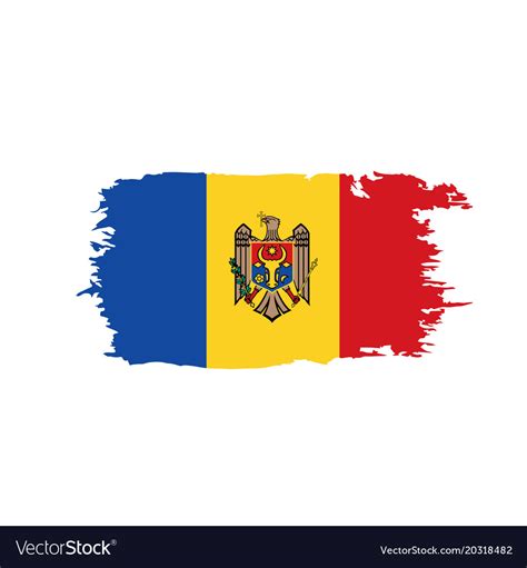 Moldova flag Royalty Free Vector Image - VectorStock