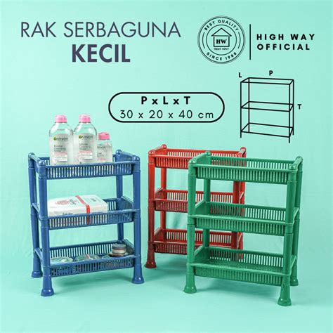 Jual High Way Rak Serbaguna Kecil Susun 3 Plastik Tempat Penyimpanan