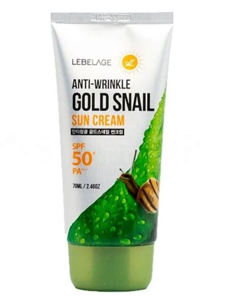 Lebelage Anti Wrinkle Gold Snail Sun Cream SPF50 Pa антивозрастной