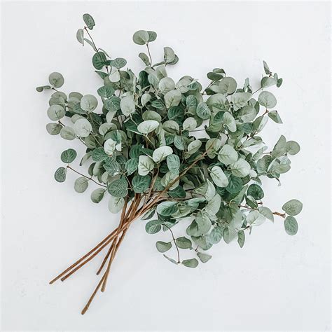 Artificial Eucalyptus Leaves Greenery Stems Faux Silk Etsy