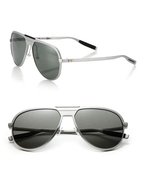 Dior Homme 136 S 59mm Mirror Aviator Sunglasses In Metallic For Men Lyst