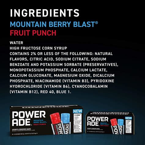 Buy Powerade Sports Freezer Bars 15 Oz Refreshing Ice Pops With