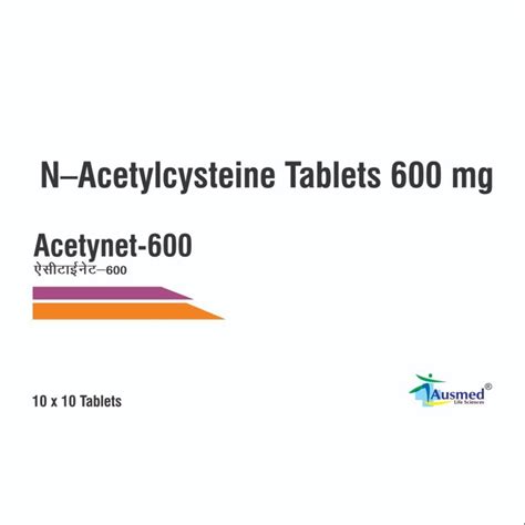 Acetynet 600 N Acetylcysteine Tablets BP 600mg As Directed By The