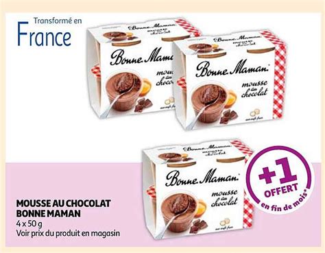 Promo Mousse Au Chocolat Bonne Maman Chez Auchan Icatalogue Fr