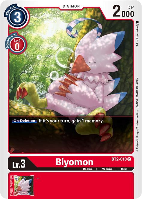 Biyomon Bt Release Special Booster Digimon Card Game