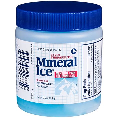Mineral Ice Menthol Pain Relieving Gel - Shop Medicines & Treatments at ...