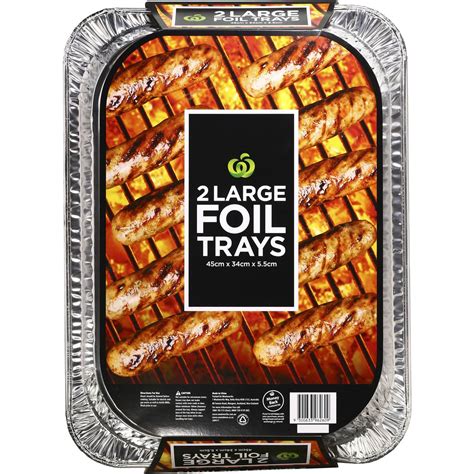 Woolworths Bbq Foil Tray Large 2pk Woolworths