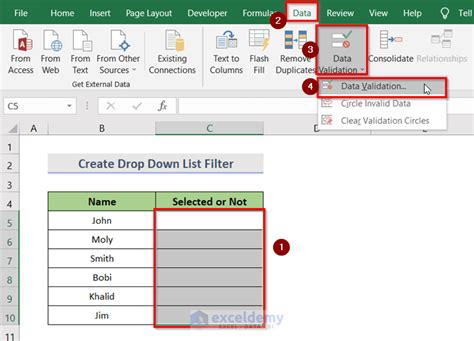 How To Create Drop Down List With Filter In Excel 7 Methods