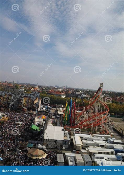 Oktoberfest Seen from the Top of the Ferris Wheel. Munich. Editorial
