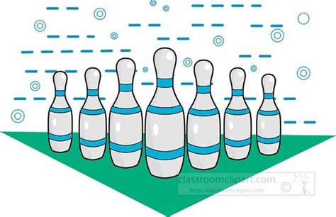 Bowling Clipart-blue white bowling pins with lined background clipart