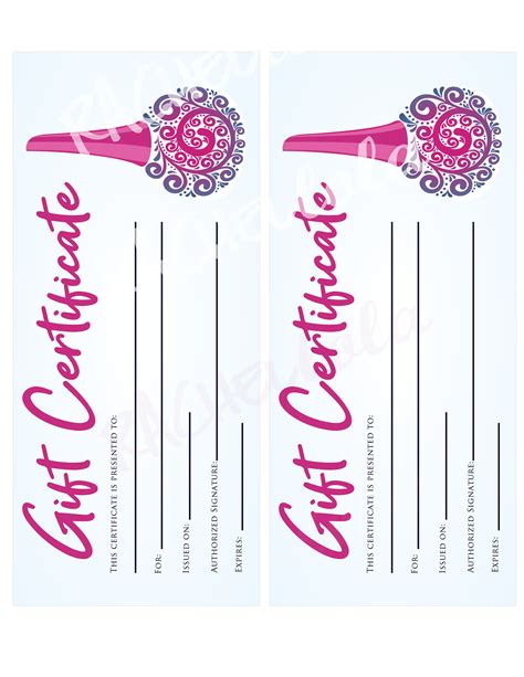 Manicure Gift Certificate Template