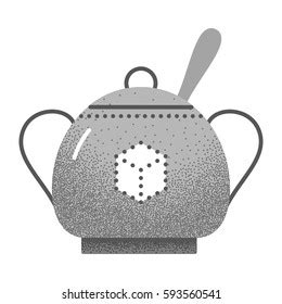 Set Black White Vintage Tea Icons Stock Vector Royalty Free