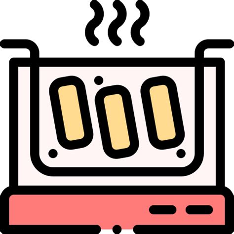 Deep Fryer Detailed Rounded Lineal Color Icon