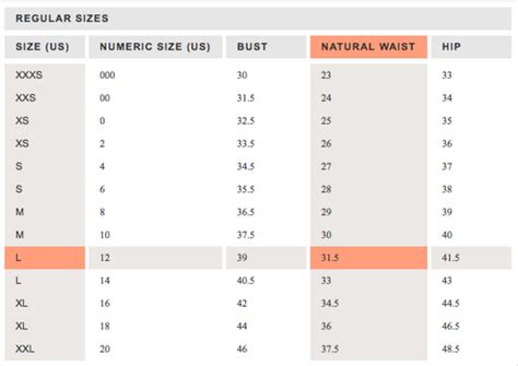 J Crew Mens Size Chart
