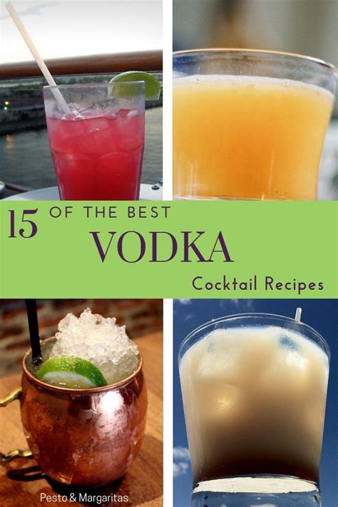 Different Types Of Drinks With The Words Of The Best Vodka Cocktails