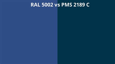 Ral 5002 Vs Pms 2189 C Ral Colour Chart Uk