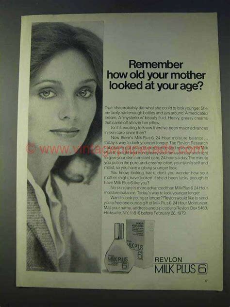 1978 Revlon Milk Plus 6 Ad Mother At Your Age Di0260