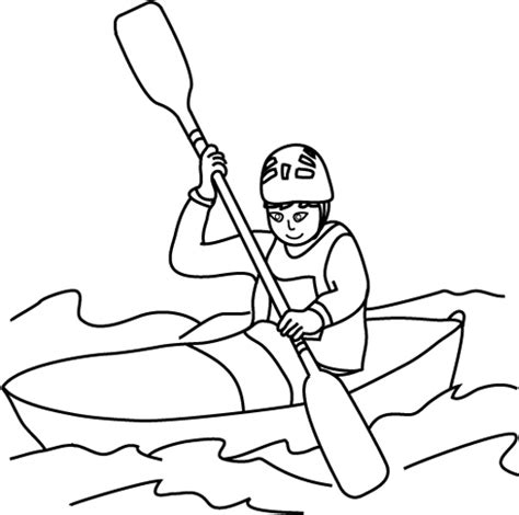 coloriage d un canoe Tête à modeler