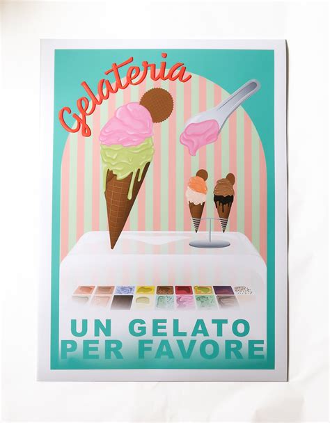 Ice Cream Print Dessert Wall Art Gelato Limited Edition Art Print Only