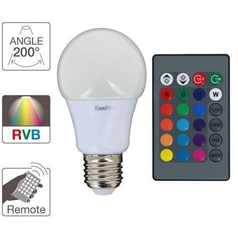 Servbr Ampoule Led A Culot E Rvb T L Commande