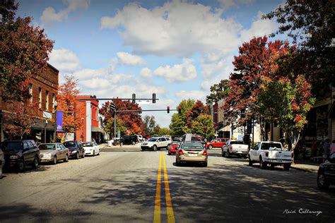 Greensboro GA Fall Leaves Main and Broad Streets Architectural ...