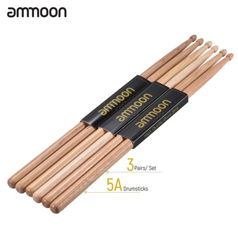 Aliexpress.com : Buy ammoon 3 Pairs of 5A/ 7A Wooden Drumsticks Drum ...