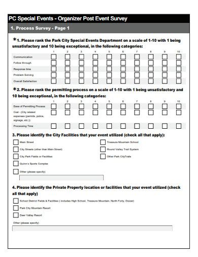 Event Survey Examples Format Pdf